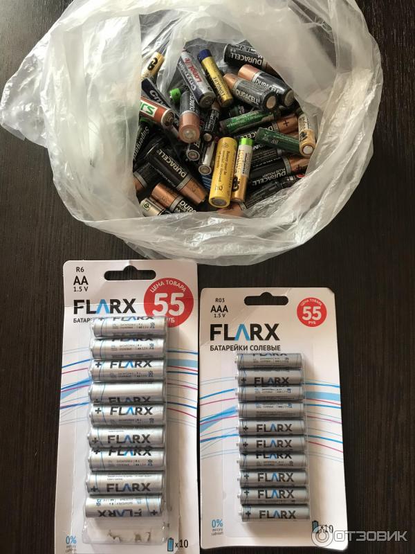 Батарейки солевые FLARX AA 1.5 V фото