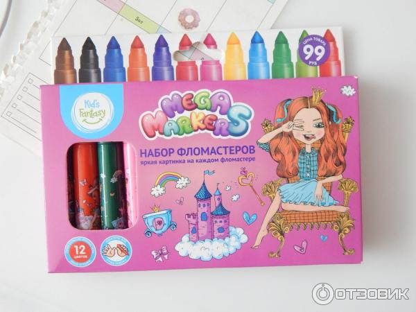 Набор мега фломастеров Kids Fantasy фото