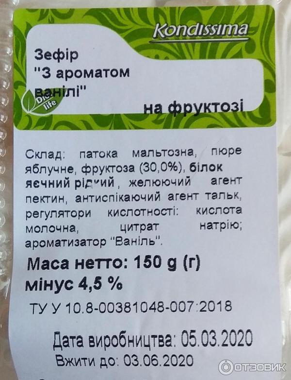 Состав продукта