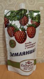 Земляника протертая с сахаром "Ягода Сибирская" фото