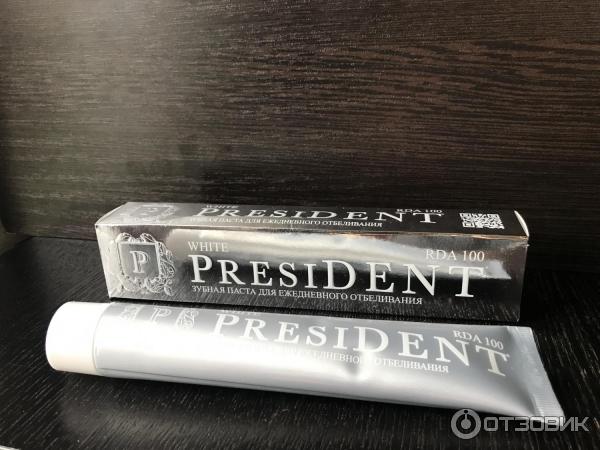 Зубная паста president white RDA 100 фото