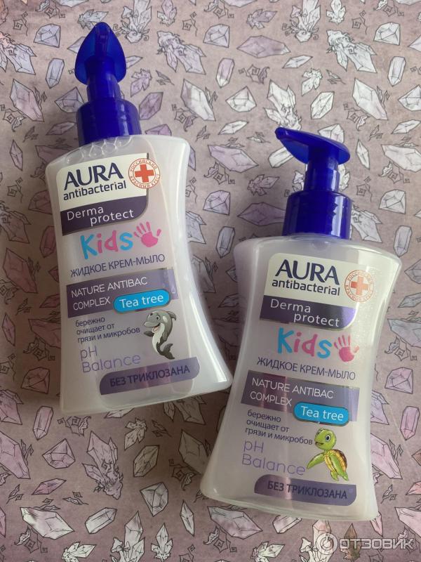 Жидкое крем-мыло Aura Antibacterial Kids