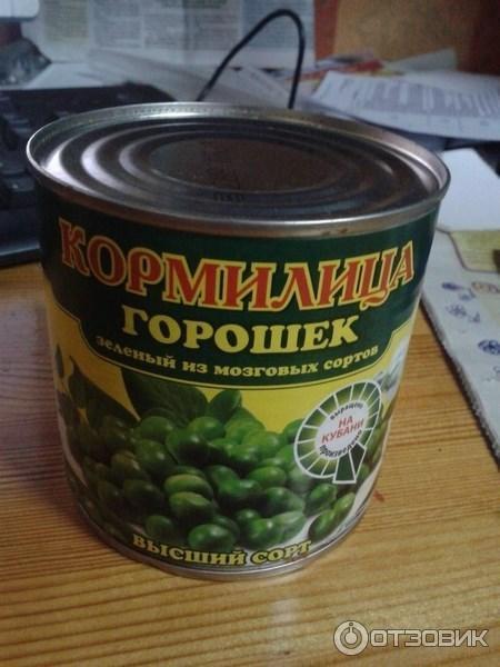 Консервированный зеленый горошек Кормилица фото