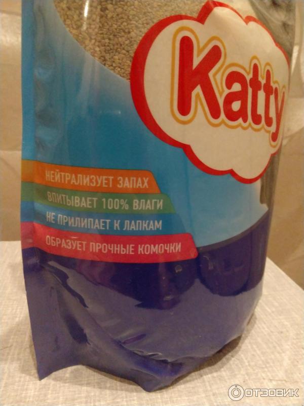 Наполнитель для кошачьего туалета katty комкующийся 5кг