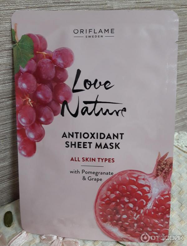 Антиоксидантная тканевая маска для лица Oriflame Love Nature фото