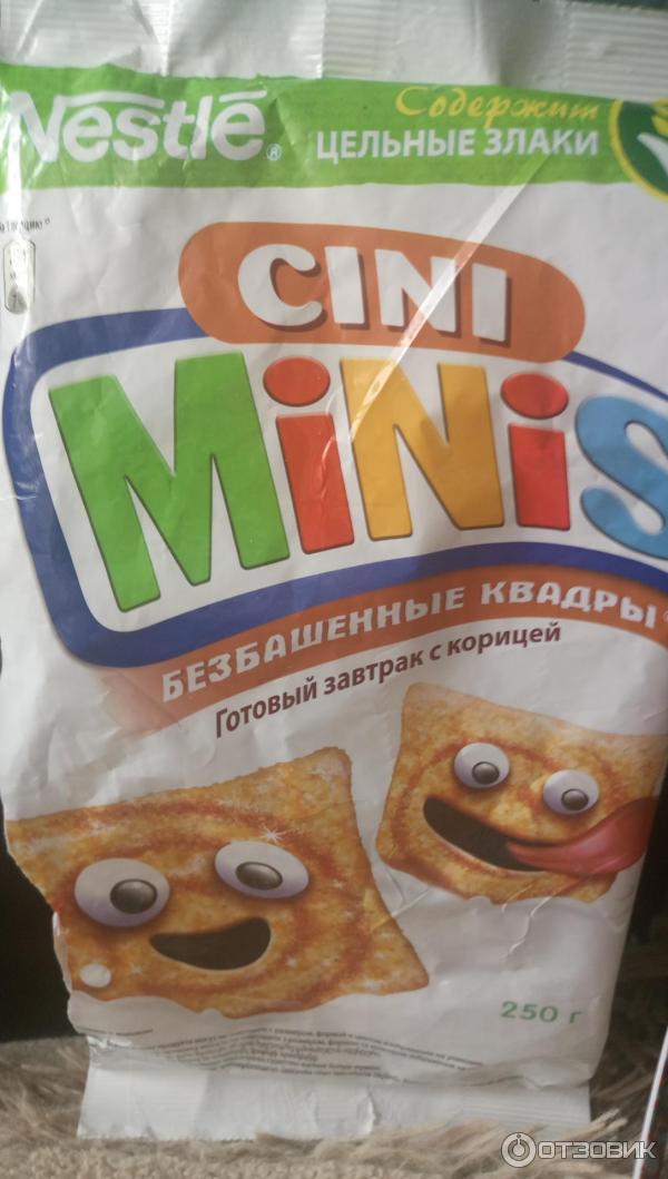 Готовый сухой завтрак Nestle Cini Minis Безбашенные квадры фото