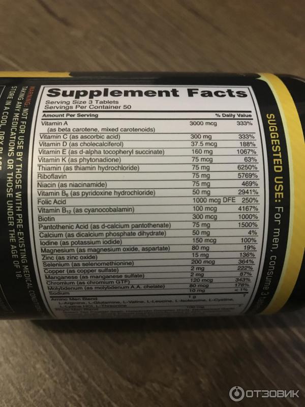 Отзыв о Витамины для мужчин Optimum Nutrition "Opti-Men" | Вполне ...