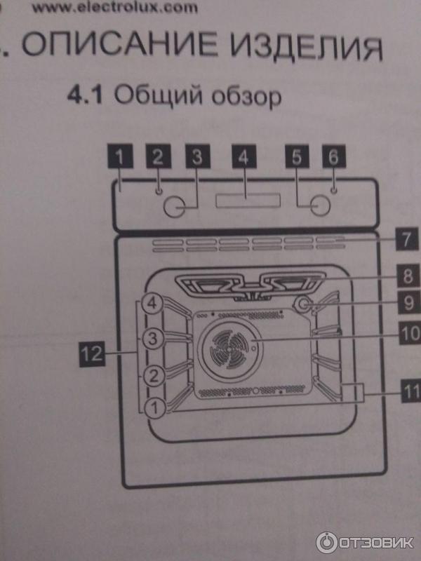 Electrolux ezb52410ak инструкция духовой шкаф