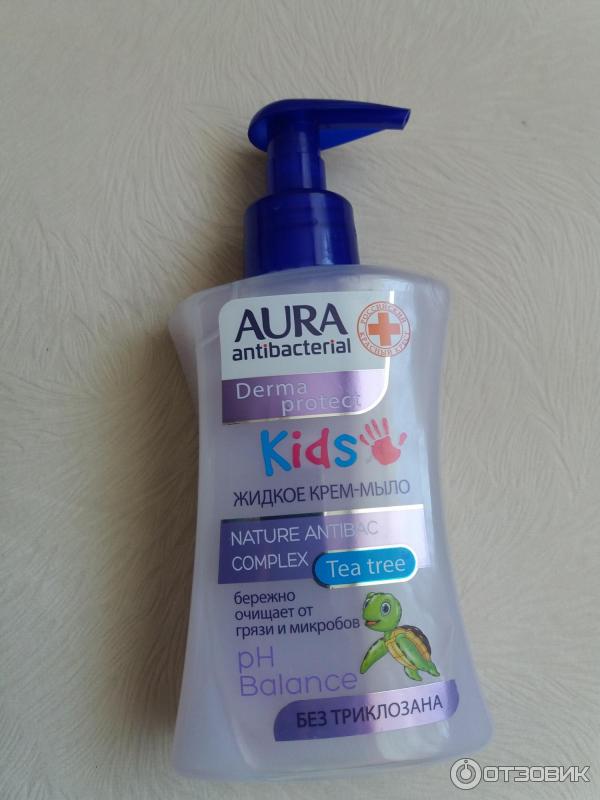 Жидкое крем-мыло Aura Antibacterial Kids фото