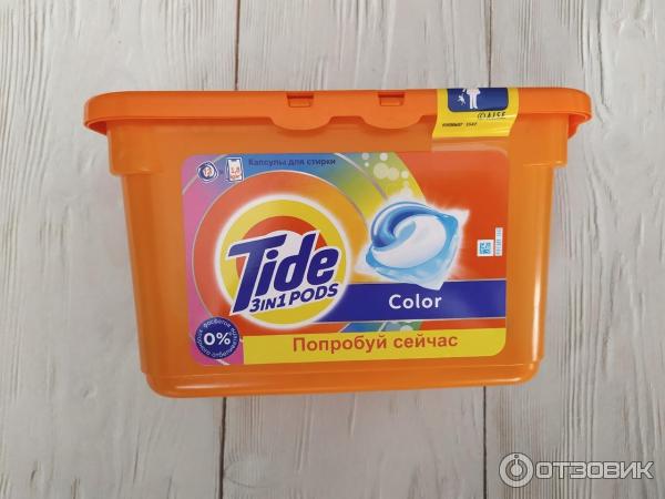 Капсулы для стирки TIDE 3 in1 PODS Color фото