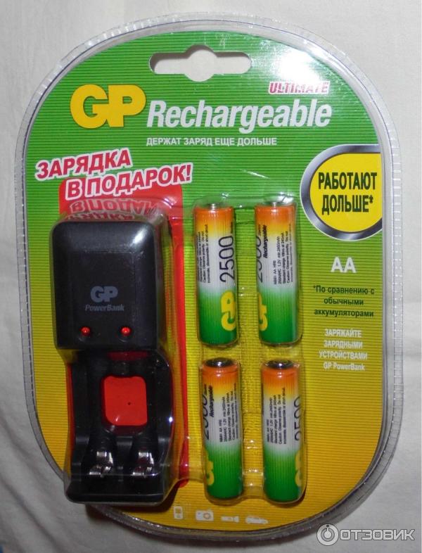 Комплект зарядное устройство GP PB330 и 4 аккумулятора GP АА (LR6) 2500 mAh