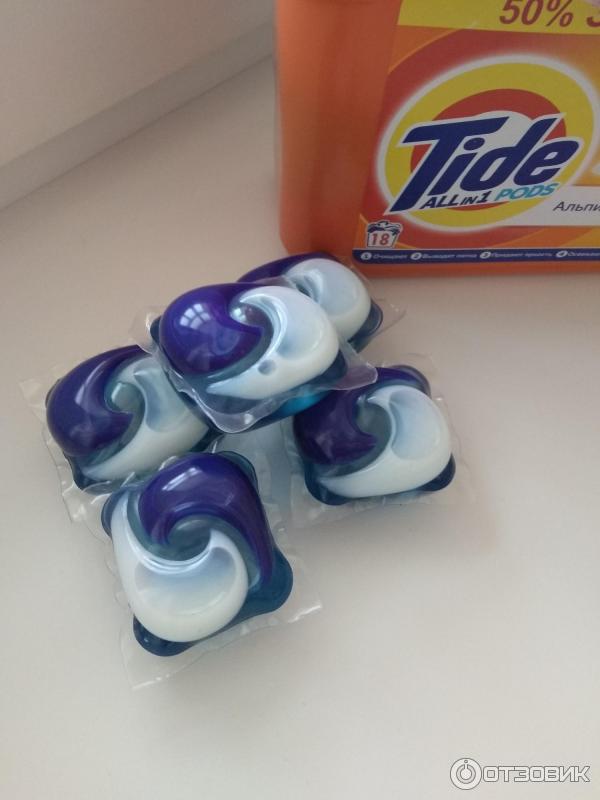 Капсулы для стирки Tide All in 1 Pods Альпийская свежесть фото