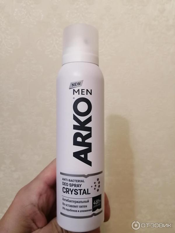 Антибактериальный дезодорант-спрей для мужчин Arko Men Crystal фото