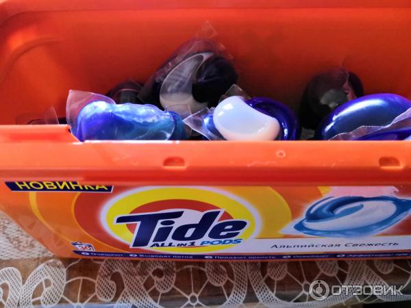 Капсулы для стирки Tide All in 1 Pods Альпийская свежесть фото