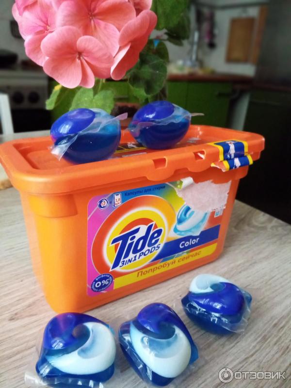 Средство для стирки белья Tide гель-капсулы фото