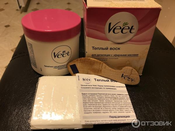 Теплый воск для депиляции Veet с эфирными маслами фото