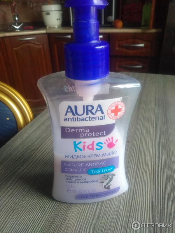 Жидкое крем-мыло Aura Antibacterial Kids фото