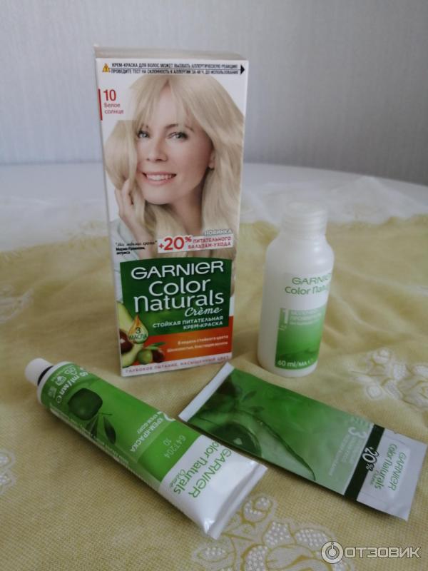 Краска для волос Garnier Color naturals creme - "Цвет 10.0 Белое солнце" отзывы