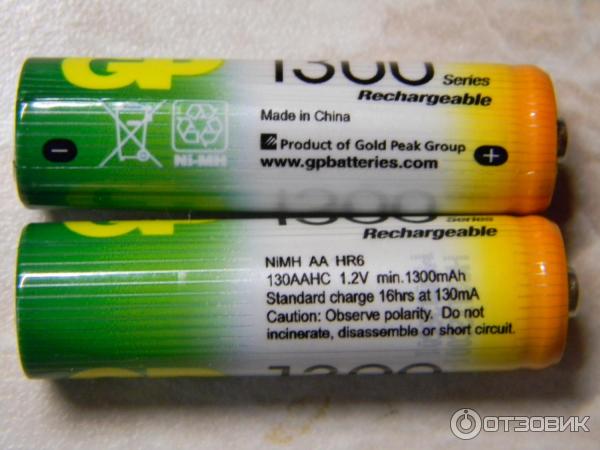 Аккумулятор NiMH GP AA 1300 mAh (130AAHC) фото