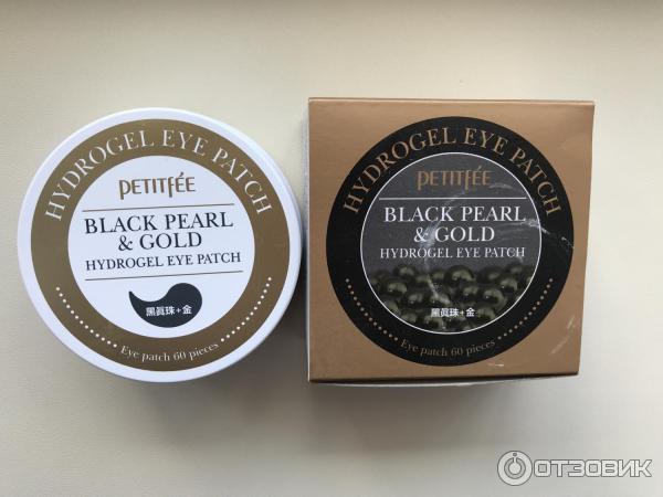 Гидрогелевые патчи для глаз Petitfee Black Pearl & Gold Hydrogel Eye Patch фото