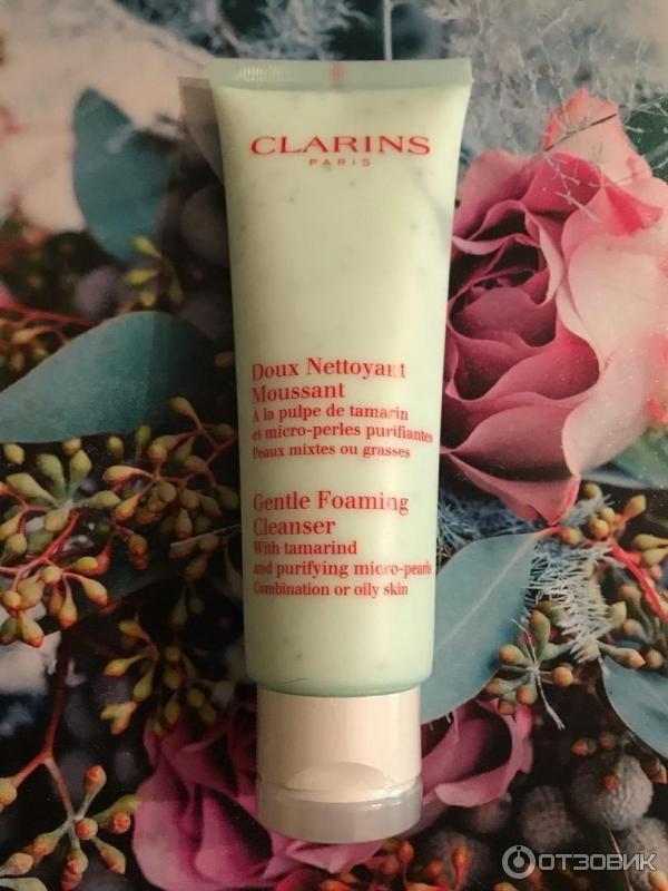 Очищающий пенящийся крем Clarins с экстрактом хлопка для жирной и комбинированной кожи фото