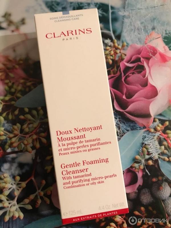 Очищающий пенящийся крем Clarins с экстрактом хлопка для жирной и комбинированной кожи фото