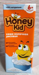 Детская кашка молочная рисовая Honey Kid фото