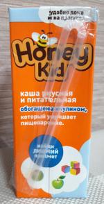 Детская кашка молочная рисовая Honey Kid фото