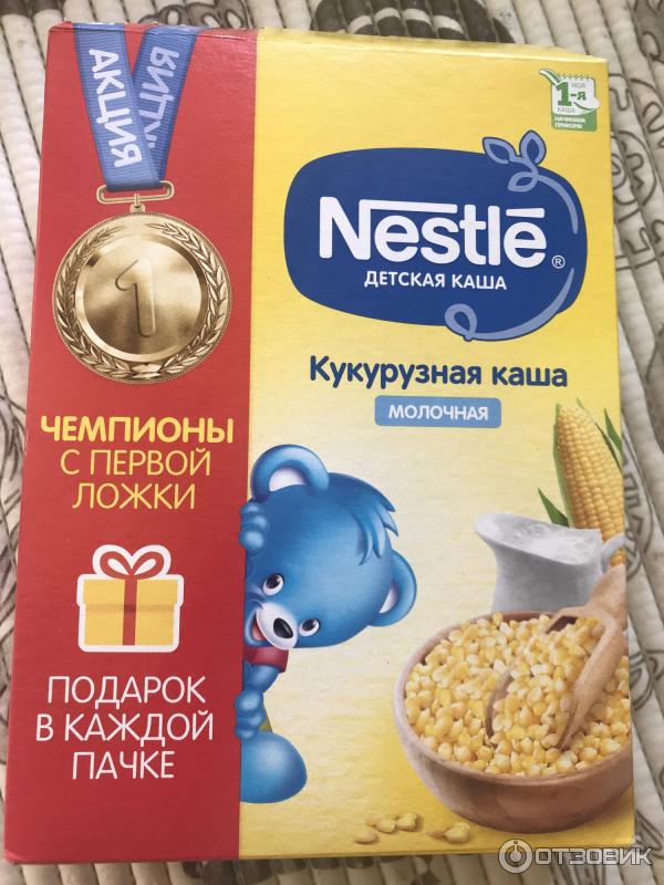 Молочная кукурузная каша Nestle фото