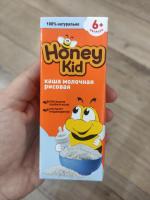 Детская кашка молочная рисовая Honey Kid фото