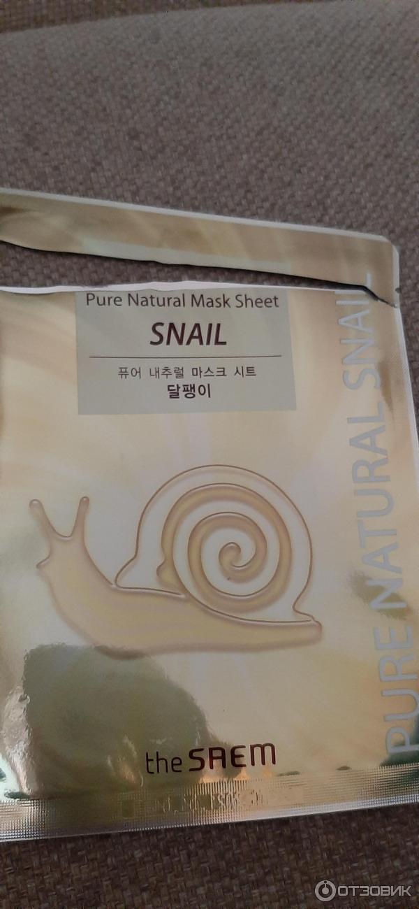 Тканевая маска для лица The Saem Pure Natural Mask Sheet Snail фото