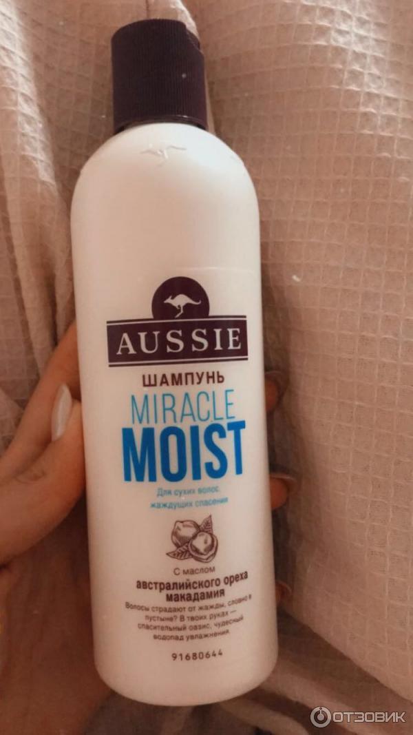 Шампунь Aussie Miracle Moist для сухих и поврежденных волос фото