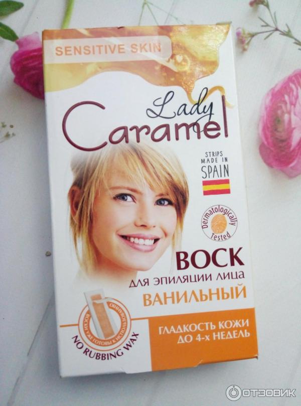 Восковые полоски Caramel для депиляции лица фото