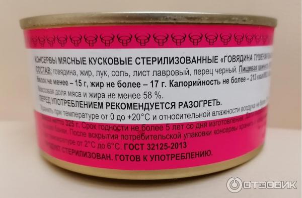 Состав продукта.