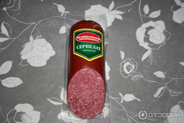 Сервелат Великолукский мясокомбинат Зернистый фото