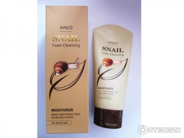 Пенка для умывания Anjo со слизью улитки Snail foam cleansing фото