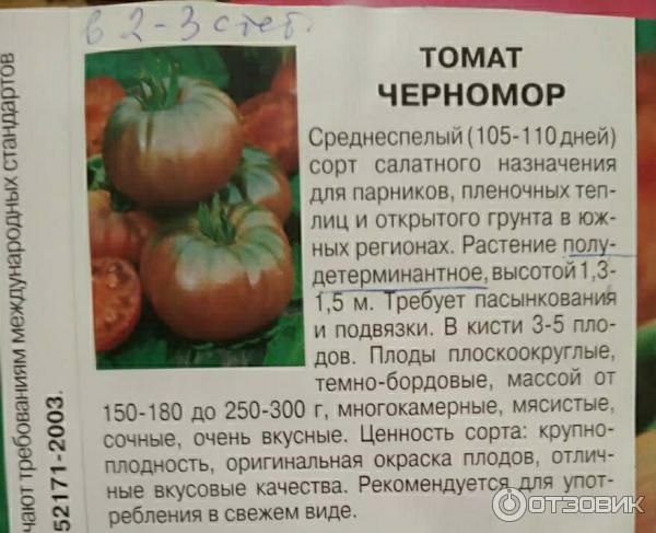 Томат Черномор отзывы