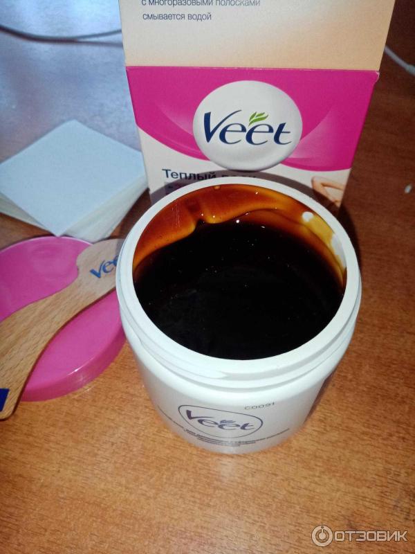 Теплый воск для депиляции Veet с эфирными маслами фото