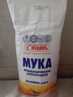 Мука пшеничная хлебопекарная "С. Пудовъ" фото