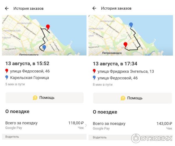 Отзыв о Такси "Яндекс.Такси" (Россия, Петрозаводск) | Все устроило.
