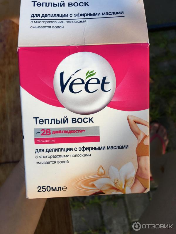 Теплый воск для депиляции Veet с эфирными маслами фото