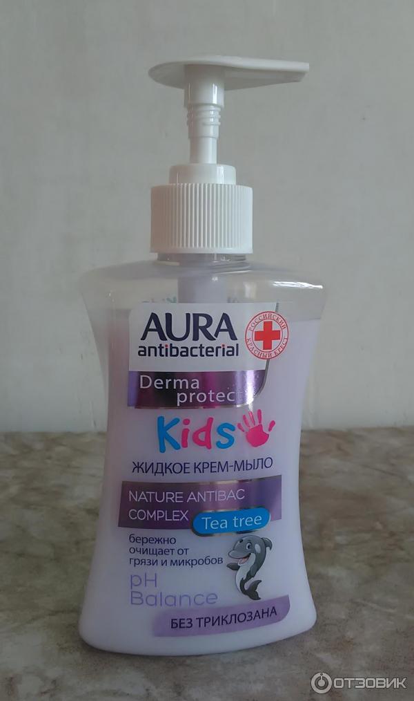 Жидкое крем-мыло Aura Antibacterial Kids фото