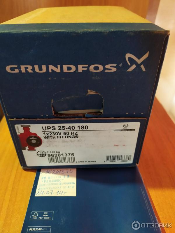 Циркуляционный насос Grundfos UPS 25-40 180 фото