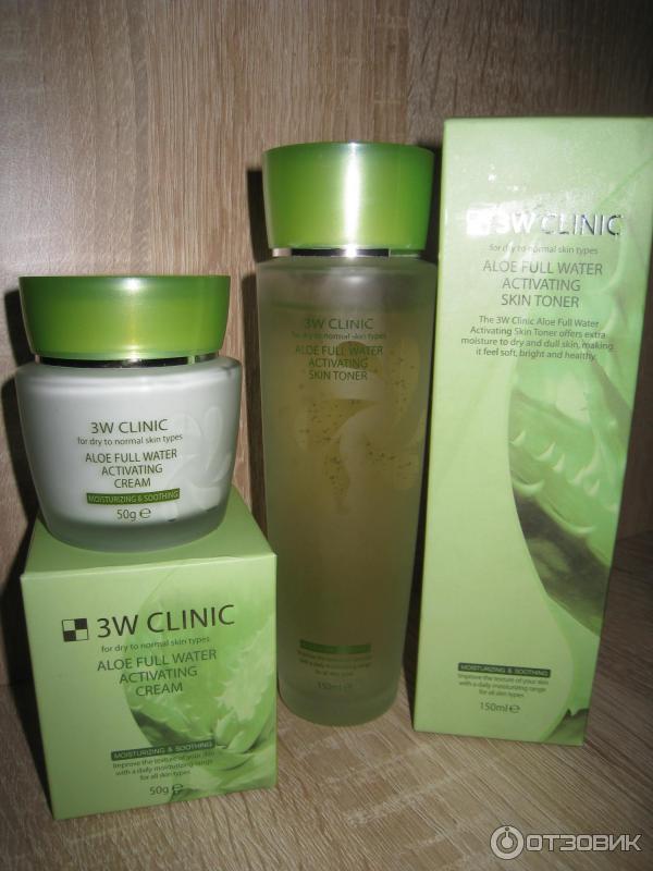 Крем для лица 3W Clinic aloe full water activating cream фото