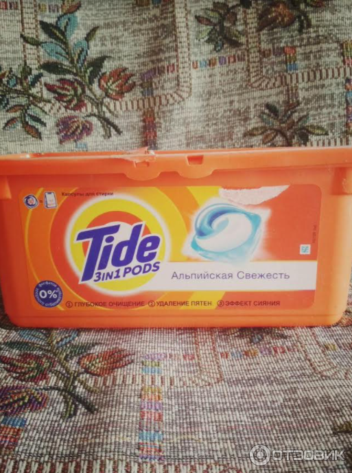 Капсулы для стирки Tide 3in1 Альпийская свежесть фото