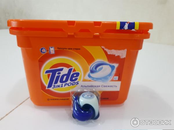 Капсулы для стирки Tide 3in1 Альпийская свежесть фото