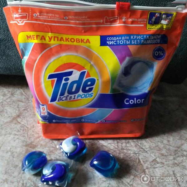 Средство для стирки белья Tide гель-капсулы фото