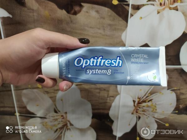 Зубная паста Oriflame Optifresh System 8 Crystal White фото