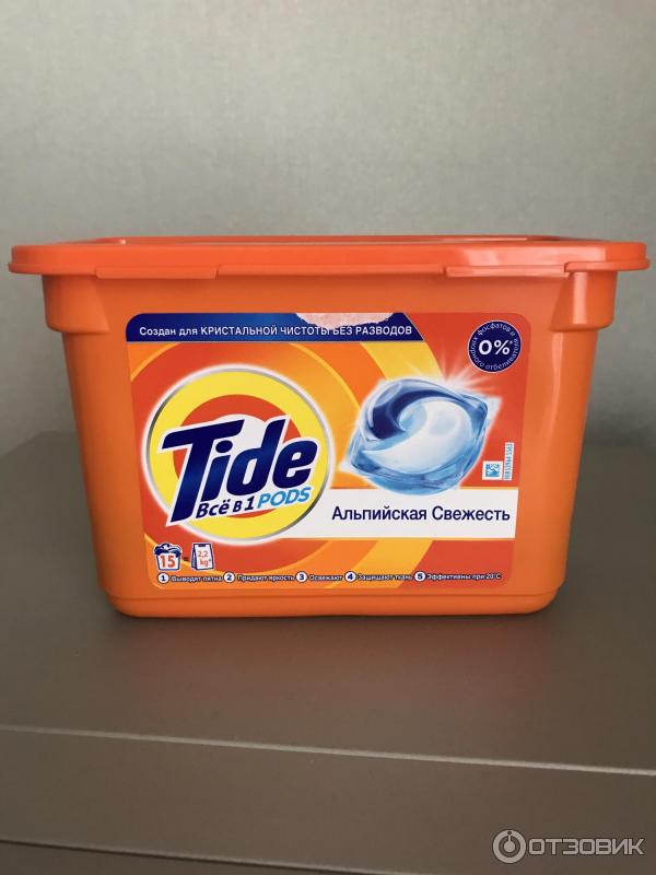 Капсулы для стирки Tide Все в 1 PODS Альпийская свежесть фото