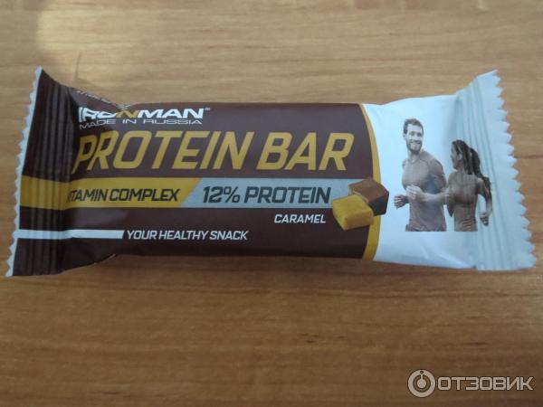 Батончик глазированный Protein bar Vitamin complex caramel фото